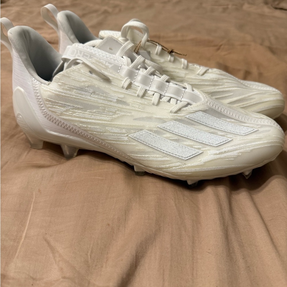 Adidas White ADIZERO Football Cleats